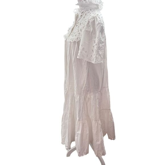 VIRGINIE DE VINSTER Birdy Broderie Anglaise Dress | White XS - Picture 3 of 5